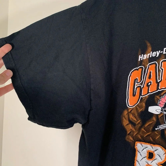 Biker Shirt Men’s XL Black Cabin Fever Bash 2010 Crew Neck Short Sleeve - Picture 5 of 7